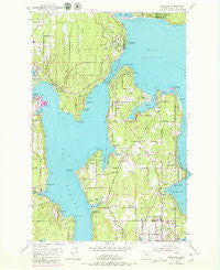 Suquamish Washington Historical topographic map, 1:24000 scale, 7.5 X 7.5 Minute, Year 1953