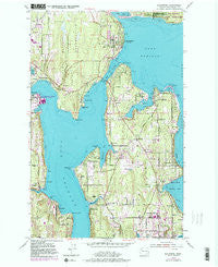 Suquamish Washington Historical topographic map, 1:24000 scale, 7.5 X 7.5 Minute, Year 1953