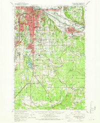 Tacoma South Washington Historical topographic map, 1:62500 scale, 15 X 15 Minute, Year 1961