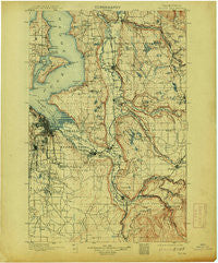 Tacoma Washington Historical topographic map, 1:125000 scale, 30 X 30 Minute, Year 1900
