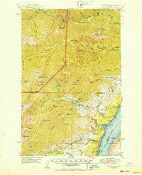 The Brothers Washington Historical topographic map, 1:62500 scale, 15 X 15 Minute, Year 1950