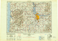 Vancouver Washington Historical topographic map, 1:250000 scale, 1 X 2 Degree, Year 1950