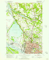 Vancouver Washington Historical topographic map, 1:24000 scale, 7.5 X 7.5 Minute, Year 1954
