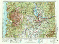 Vancouver Washington Historical topographic map, 1:250000 scale, 1 X 2 Degree, Year 1958