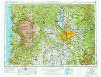 Vancouver Washington Historical topographic map, 1:250000 scale, 1 X 2 Degree, Year 1958