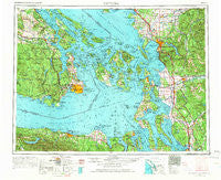 Victoria Washington Historical topographic map, 1:250000 scale, 1 X 2 Degree, Year 1957