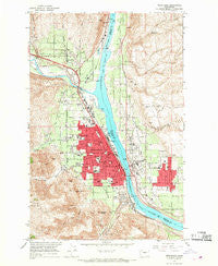 Wenatchee Washington Historical topographic map, 1:24000 scale, 7.5 X 7.5 Minute, Year 1966