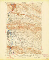 Yakima East Washington Historical topographic map, 1:62500 scale, 15 X 15 Minute, Year 1941