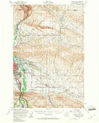 Yakima East Washington Historical topographic map, 1:62500 scale, 15 X 15 Minute, Year 1953