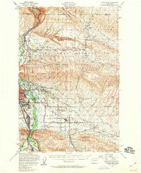 Yakima East Washington Historical topographic map, 1:62500 scale, 15 X 15 Minute, Year 1953