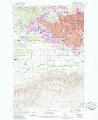 Yakima West Washington Historical topographic map, 1:24000 scale, 7.5 X 7.5 Minute, Year 1958