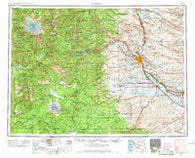 Yakima Washington Historical topographic map, 1:250000 scale, 1 X 2 Degree, Year 1958