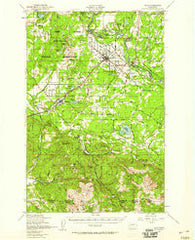 Yelm Washington Historical topographic map, 1:62500 scale, 15 X 15 Minute, Year 1949