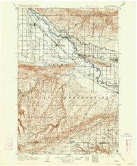 Zillah Washington Historical topographic map, 1:125000 scale, 30 X 30 Minute, Year 1910