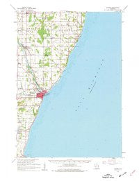 Algoma Wisconsin Historical topographic map, 1:62500 scale, 15 X 15 Minute, Year 1960