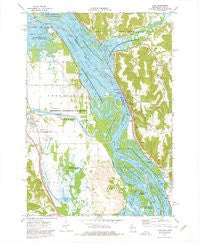Alma Wisconsin Historical topographic map, 1:24000 scale, 7.5 X 7.5 Minute, Year 1974