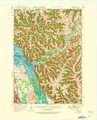 Alma Wisconsin Historical topographic map, 1:62500 scale, 15 X 15 Minute, Year 1950
