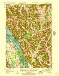Alma Wisconsin Historical topographic map, 1:62500 scale, 15 X 15 Minute, Year 1950