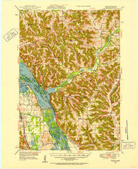 Alma Wisconsin Historical topographic map, 1:62500 scale, 15 X 15 Minute, Year 1950