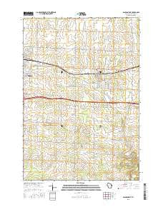 Baldwin East Wisconsin Current topographic map, 1:24000 scale, 7.5 X 7.5 Minute, Year 2015