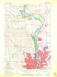 Beloit Wisconsin Historical topographic map, 1:24000 scale, 7.5 X 7.5 Minute, Year 1962