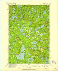 Boulder Junction Wisconsin Historical topographic map, 1:62500 scale, 15 X 15 Minute, Year 1955