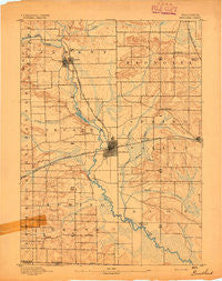 Brodhead Wisconsin Historical topographic map, 1:62500 scale, 15 X 15 Minute, Year 1893