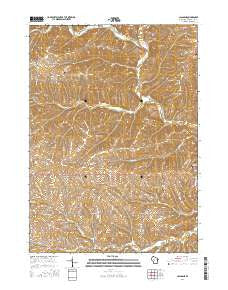 Calamine Wisconsin Current topographic map, 1:24000 scale, 7.5 X 7.5 Minute, Year 2016