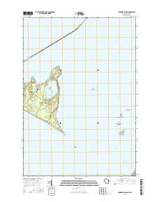Chambers Island Wisconsin Current topographic map, 1:24000 scale, 7.5 X 7.5 Minute, Year 2016