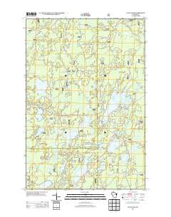 Clam Lake Wisconsin Historical topographic map, 1:24000 scale, 7.5 X 7.5 Minute, Year 2013