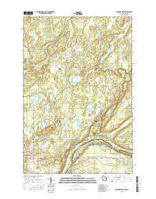 Danbury West Wisconsin Current topographic map, 1:24000 scale, 7.5 X 7.5 Minute, Year 2015