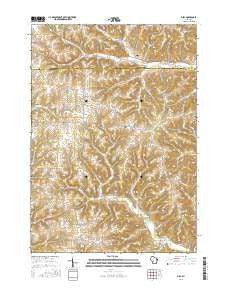 Dell Wisconsin Current topographic map, 1:24000 scale, 7.5 X 7.5 Minute, Year 2016