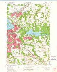 Eau Claire East Wisconsin Historical topographic map, 1:24000 scale, 7.5 X 7.5 Minute, Year 1972