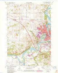 Eau Claire West Wisconsin Historical topographic map, 1:24000 scale, 7.5 X 7.5 Minute, Year 1972