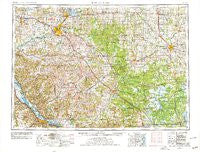 Eau Claire Wisconsin Historical topographic map, 1:250000 scale, 1 X 2 Degree, Year 1953