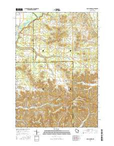 Four Corners Wisconsin Current topographic map, 1:24000 scale, 7.5 X 7.5 Minute, Year 2015