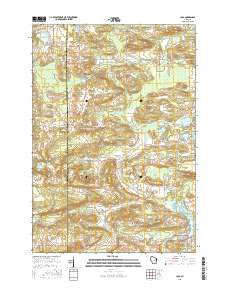 Iola Wisconsin Current topographic map, 1:24000 scale, 7.5 X 7.5 Minute, Year 2015