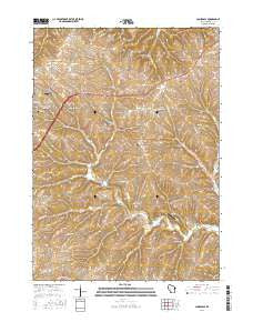 Jonesdale Wisconsin Current topographic map, 1:24000 scale, 7.5 X 7.5 Minute, Year 2016