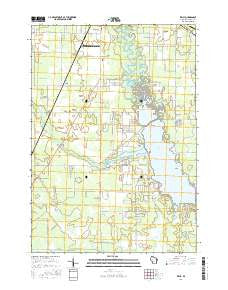 Kelly Wisconsin Current topographic map, 1:24000 scale, 7.5 X 7.5 Minute, Year 2016