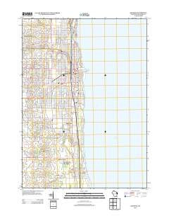 Kenosha Wisconsin Historical topographic map, 1:24000 scale, 7.5 X 7.5 Minute, Year 2013