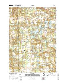 King Wisconsin Current topographic map, 1:24000 scale, 7.5 X 7.5 Minute, Year 2015
