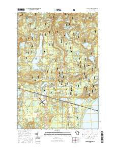 Land O' Lakes Wisconsin Current topographic map, 1:24000 scale, 7.5 X 7.5 Minute, Year 2015