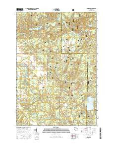 Langlade Wisconsin Current topographic map, 1:24000 scale, 7.5 X 7.5 Minute, Year 2015