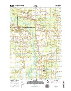 Leeman Wisconsin Current topographic map, 1:24000 scale, 7.5 X 7.5 Minute, Year 2016