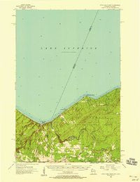 Little Girls Point Michigan Historical topographic map, 1:62500 scale, 15 X 15 Minute, Year 1956