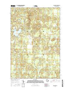 Lyman Lake Wisconsin Current topographic map, 1:24000 scale, 7.5 X 7.5 Minute, Year 2015