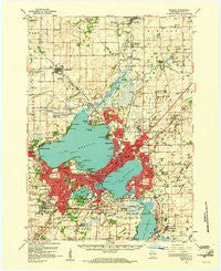Madison Wisconsin Historical topographic map, 1:62500 scale, 15 X 15 Minute, Year 1959