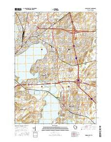 Madison East Wisconsin Current topographic map, 1:24000 scale, 7.5 X 7.5 Minute, Year 2016