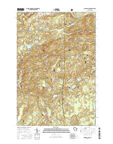 Marengo Lake Wisconsin Current topographic map, 1:24000 scale, 7.5 X 7.5 Minute, Year 2015