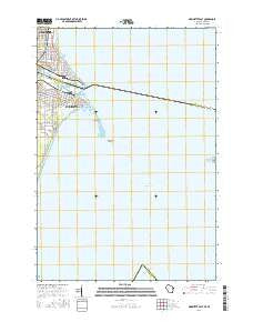 Marinette East Wisconsin Current topographic map, 1:24000 scale, 7.5 X 7.5 Minute, Year 2016